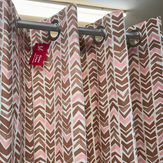 Geometric Cotton Printed Curtains