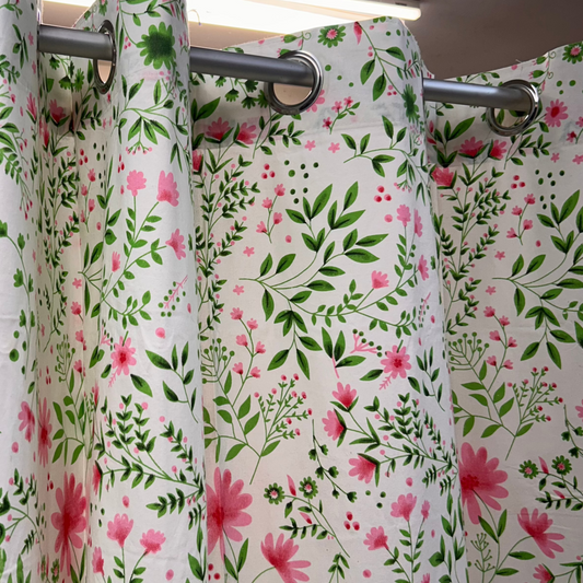 Floral Cotton Printed Curtain