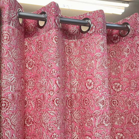 Marigold Cotton Printed Curtains