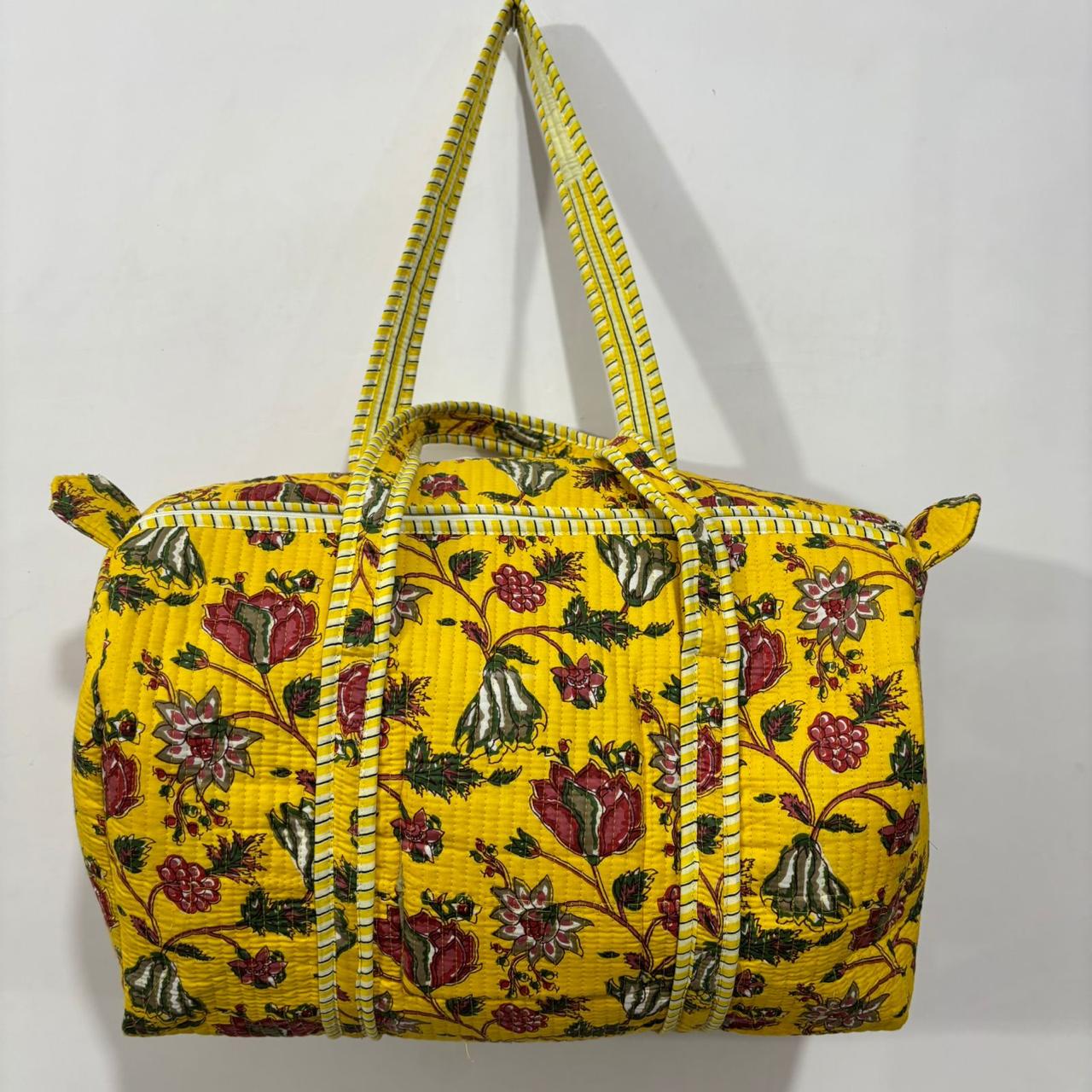 Yellow Floral Weekender Bag