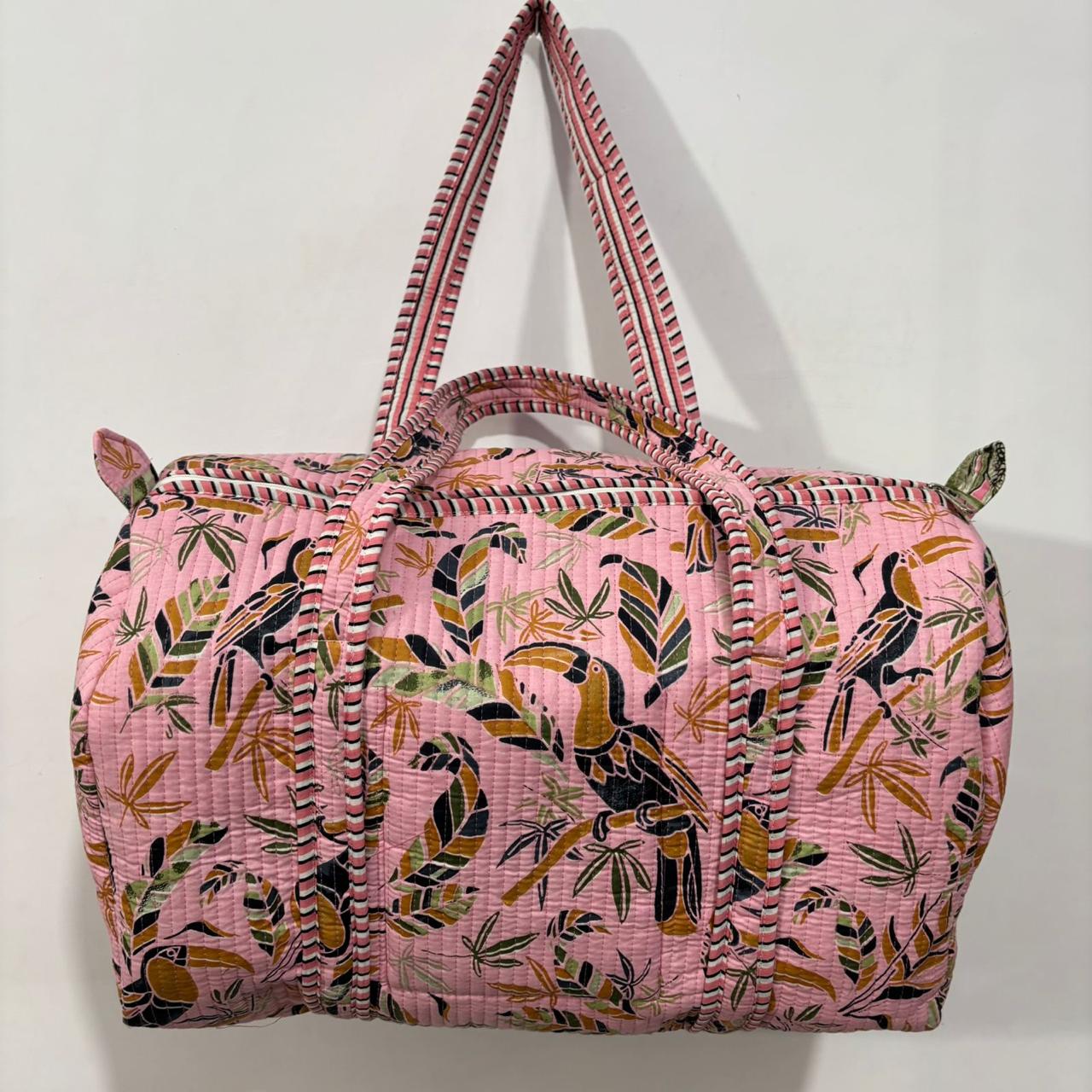 Pink Animal Print Weekender Bag