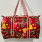 Red Floral Print Weekender Bag