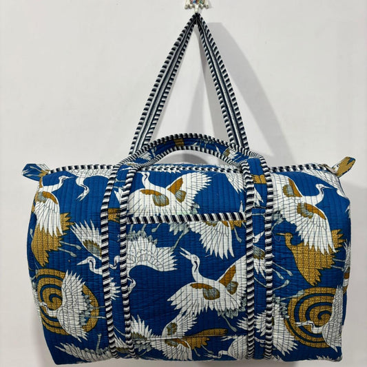 Blue Animal Print Weekender Bag