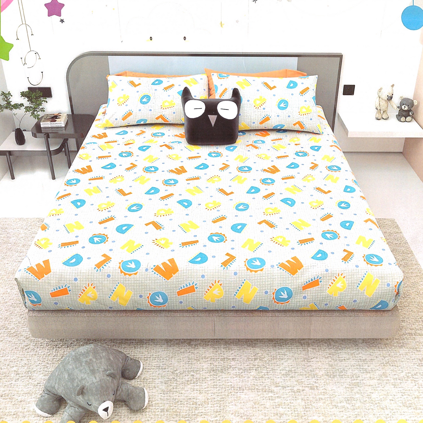 Printed Letters Bedsheet