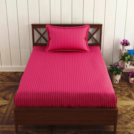 Bold and Simple Pink Color Bedsheet