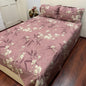 Burnt Onion Colour Floral Bedsheet
