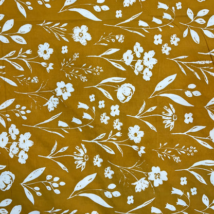 Yellow Floral Print Bedsheet