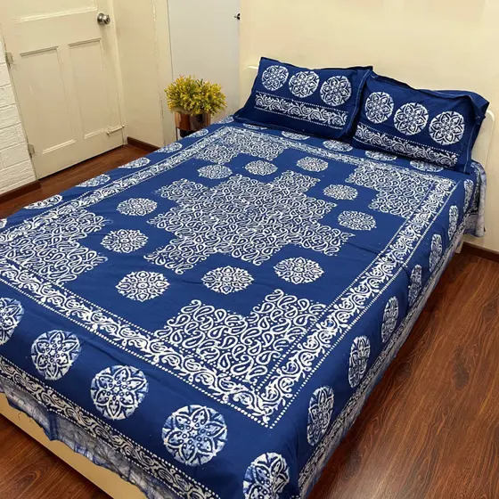Batik Blue Bedsheet