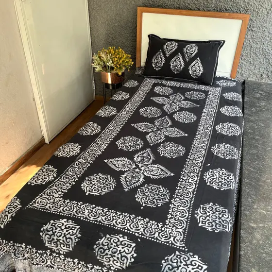 Batik Gray Bedsheet