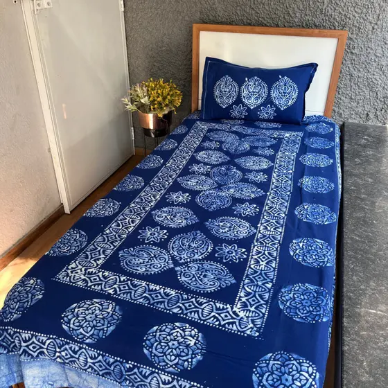Batik Royal Blue Bedsheet
