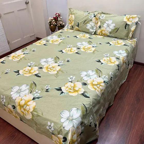 Floral Print Pista Bedsheet