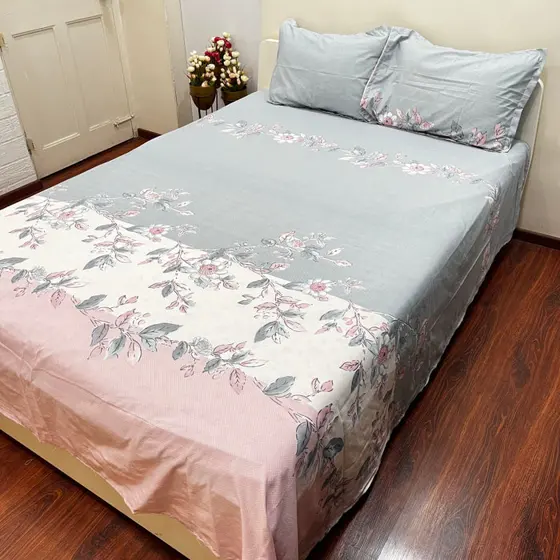 Pink Floral Bedsheet