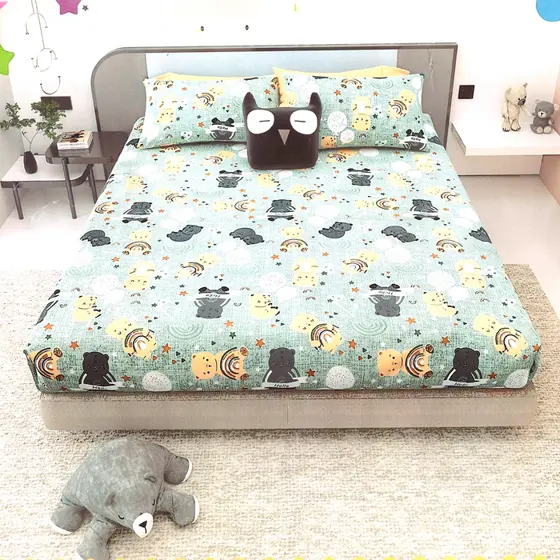 Printed Teddy Bedsheet