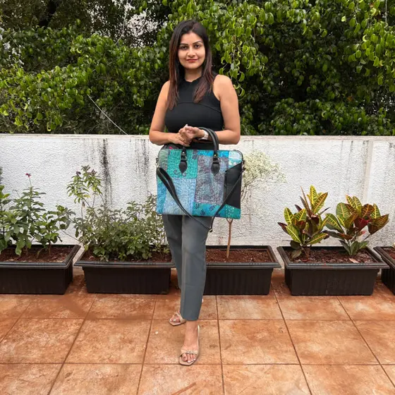 Smart and Sleek Aqua Blue Laptop Bag