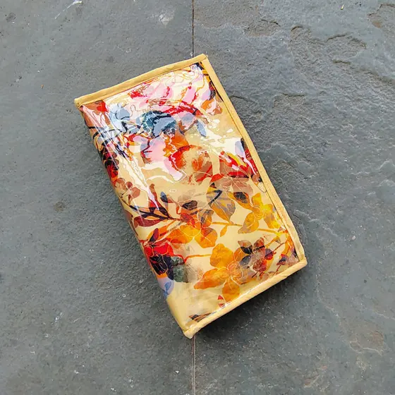 Yellow Floral Pouch